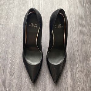 Stuart Weitzman Black Leather Pumps, Sz 7.5